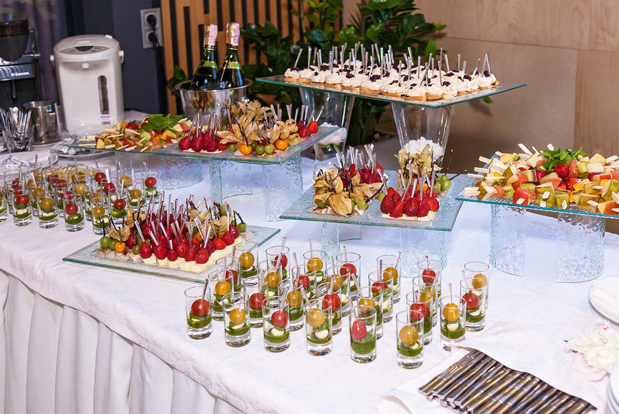 Brunch catering spread in San Diego