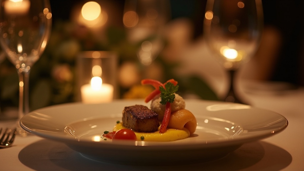 Elegant plated dinner course by Catering Craft in San Diego